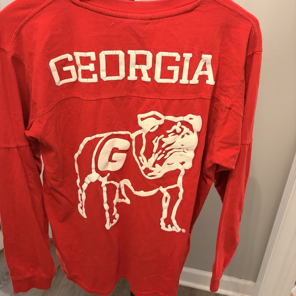 Pressbox Georgia Bulldogs "The Big Shirt" Oversized Long Sleeve Tee Sm Gameday - Picture 3 of 13